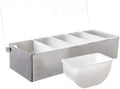 TableCraft Condiment Caddy Pizza Topping Station Stainless Steel Base