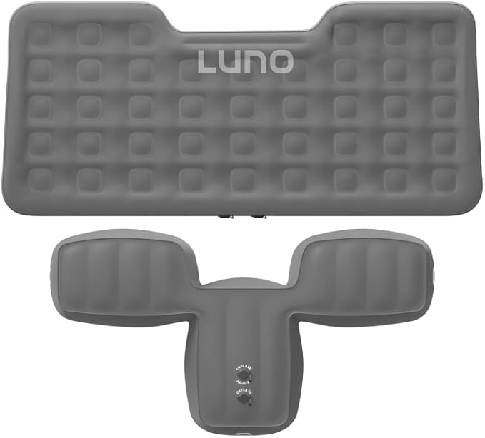 Luno Van Front Cab AIR Mattress - Inflatable Sleeping Van Bed for Travelers &amp Campers - Front Seat Air Mattress Fits Ford Transit Mercedes Sprinter RAM Promaster Winnebago Solis &amp Other Van