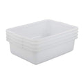 23 Quart Large Commercial Bus Tubs Black Utility Bus Box Set of 4