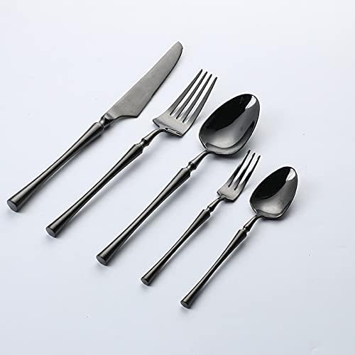 SpoonsSilverware Set 30-Piece Stainless Steel Cutlery Set - Travel Fork and Spoon Elegant Gold Silverware for Dining and Outdoor Use