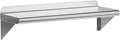 NSF Certified 12 x 36 Stainless Steel Wall Mount Shelf with Backsplash Commercial Grade 200 lb Capacity for Restaurant and Kitchens.