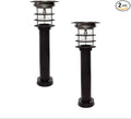 Gama Sonic Black Stainless Steel Bollard Solar Light w/EZ Anchor – 2 PK