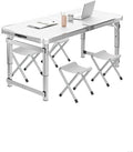 Camping Table Folding Portable Camp Aluminum Lightweight Table Adjustable Height Indoor Outdoor for Camping Picnic Backyard BBQ Patio