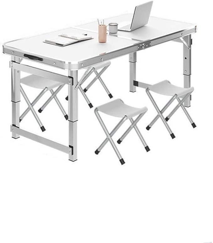 Camping Table Folding Portable Camp Aluminum Lightweight Table Adjustable Height Indoor Outdoor for Camping Picnic Backyard BBQ Patio