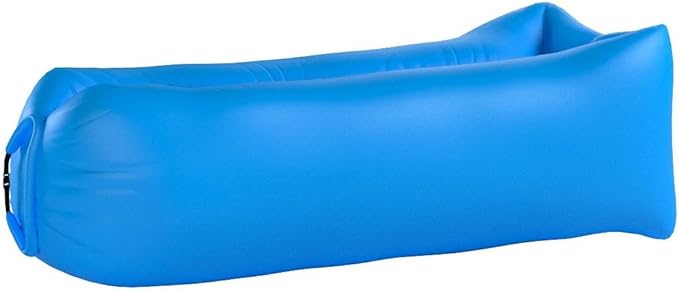 Inflatable Lounger Air Chair Sofa Bed Sleeping Bag Couch for Beach Camping Lake Garden (Blue-2)