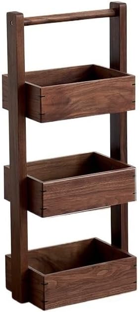 JITUIHOM Kitchen Rack Shelves Bathroom Kitchen Storage Racks Desktop Snacks Fruit and Vegetable Baskets(Medium)
