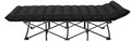 Folding Cot Lounge Chair with Removable Cushion Portable Heavy Duty Adjustable Pillow Reclining Compact Design for Outdoor Beach Camping Patio Garden