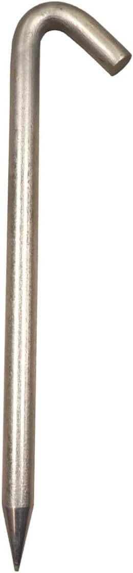 Moose Supply Steel Tent Stakes Heavy Duty Ground Stake Metal Stakes to Anchor Commercial Inflatables Outdoor Camping Canopy Fence Garden Tent Accessories 1 Diameter x 18 Length 10 Pack