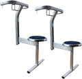 LakeEze Swim Stool (Navy Blue Pair) – Premium Dock Accessory for Water Seating – Adjustable Height for Docks Pools &amp Waterside Use – Built-in Cup Holder – UV-Resistant Durable Made in The USA