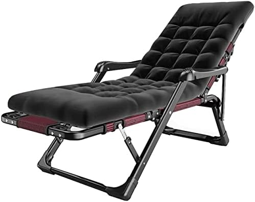 Lounge Outdoor Reclining Sun Lounger Chair with Cushions and Footrest Folding Chair for Garden Camping Deck Padded Foldable Sunlounger Recliner