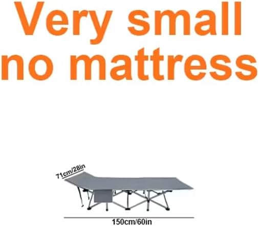 60/75-inch Options Available Mattress Optional Folding Camping Bed Portable Folding Guest Bed Weight Capacity 566/766 Lbs Adult Outdoor Travel (Small- No Mattress)