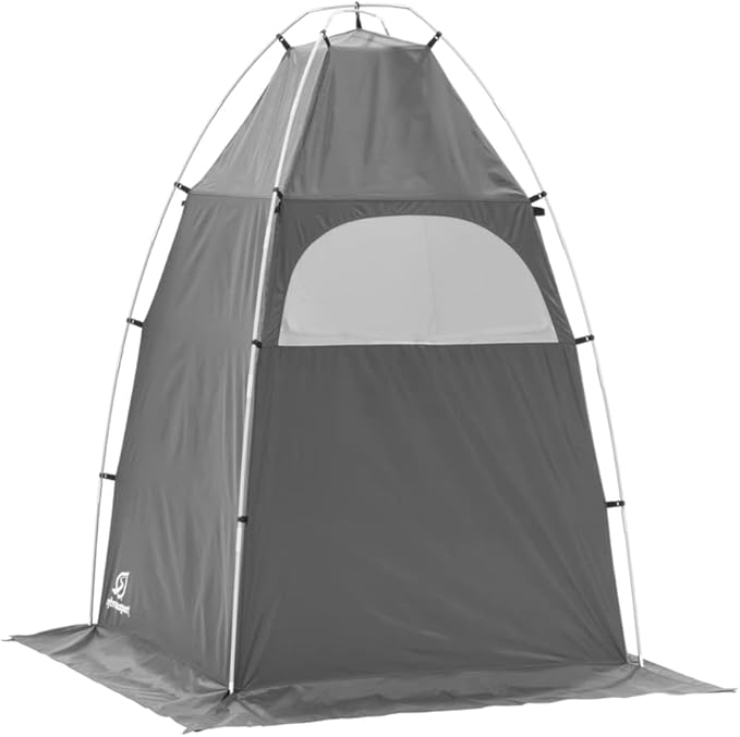 SylvanSport Privy Bivy Privacy Tent - Windproof Portable Shelter for Camping Toilets &amp Changing Room - 6′ 8″ of Interior Height - Easy Setup - Pop-Up Pod with Window for Camping Beach &amp Tail