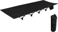 Ultra-Light Compact Folding Bed - 150kg Capacity Camping Cot for Adults 2.2kg Portable Travel Cot with Quick Setup Tear-Resistant Nylon &amp Aluminum Frame for Camping Hiking Office Home Black