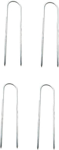 4pcs Galvanized Tent Stakes U Shape Ground Anchors Heavy Duty Camping Pegs for Outdoor Use for Tents Canopies and Garden Landscaping