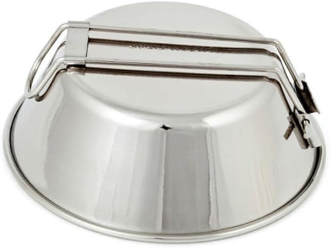 TOYANDONA 3pcs Portable Foldable Stainless Steel Bowl Lightweight Outdoor Camping Dish Handle for Travel Food-grade Material Easy to Clean Compact Design for Hiking and Adventure