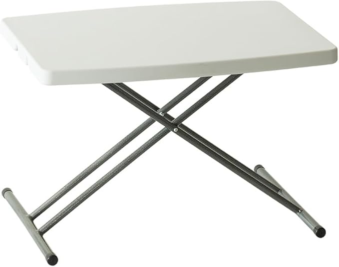 Adjustable Folding Table - Portable and Durable Plastic Foldable Table for Outdoor Activities