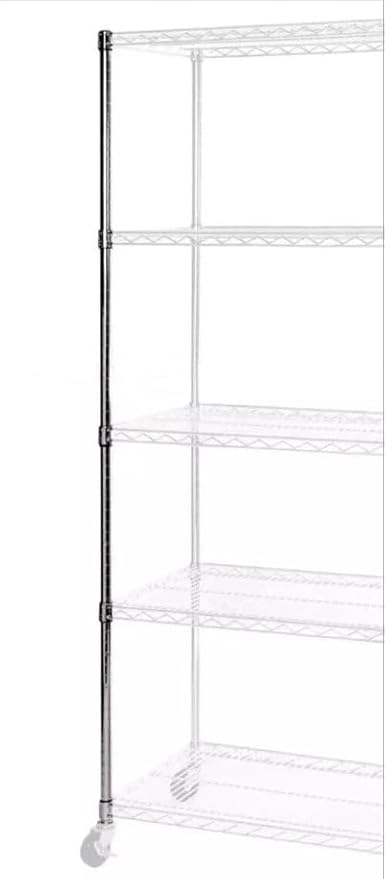 Commercial 72 x 1 Single Pole Industrial Heavy-Duty Wire Shelving Rack Post