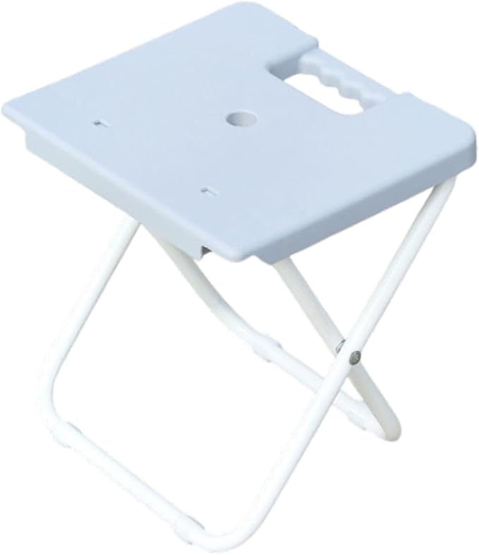 Folding Stool Fishing Chair Footstool Multifunctional Train Seating Stool Outdoor Portable Seat for Home Use Bath Balcony Grey