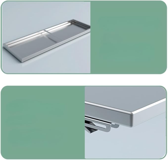 23.6 * 16in Medium Stainless Steel Folding Wall Shelf | Food Truck | Kitchen Restaurant Garage Laundry Utility Room Folding Concession Shelf