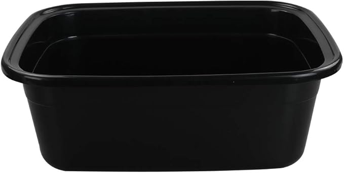 Jekiyo 16 Quart Dish Pan Black Plastic Dish Tubs 3 Packs