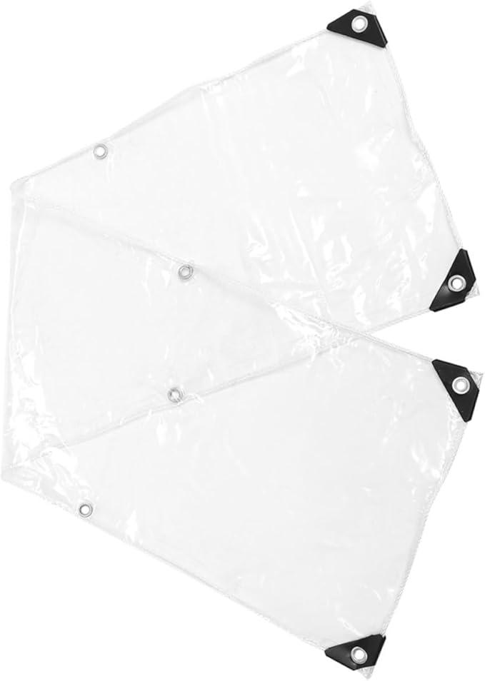 Outdoor Tarp 4-Legged Folding Sun Shelter Waterproof PVC Cover for Camping Random Color Strips Portable Rain Canopy for Events and Gardening