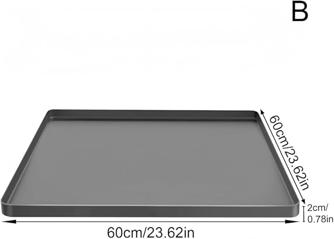 Dishwasher Drain Pan Mat Washing Machine Pan Tray with Raised Edged Portable Nonslip Silicone Under Dishwasher Drip Pan (F)