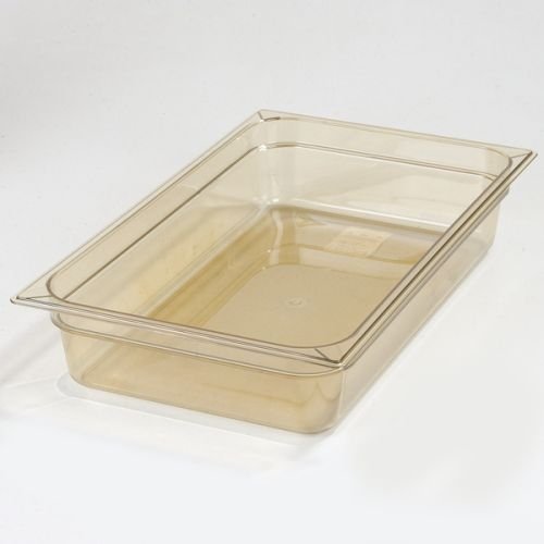 Carlisle FoodService Products 10401B13 StorPlus High Heat Food Pan 4 Deep Full Size Amber