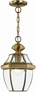 Livex Lighting 2152-01 Monterey 1-Light Outdoor Hanging Lantern Antique Brass