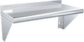 STABLEINK Stainless Steel Shelf 12x24 Inches Heavy Duty Commercial Shelves with 2 Brackets Wall Mount Metal Shelving for RestaurantKitchenLaundry RoomGarageHome
