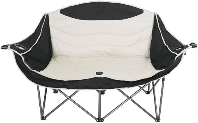 Folding Loveseat Camping Chair Moon Chair Garden Chair Double Camping Chair for Beach Foldable Outdoor seat for Camping Portable Camping Stool Ergonomic Camping Chair Canvas Camping Chair
