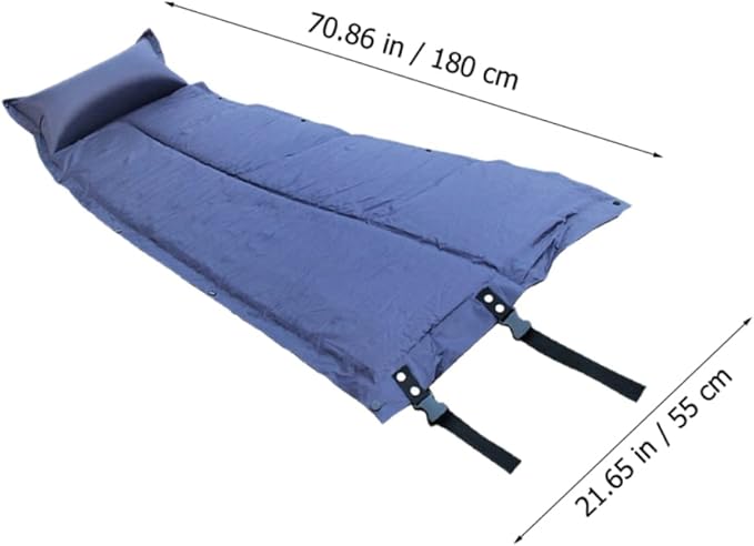 Happyyami Wear Resistant Portable Inflatable Sleeping Pad with Pillow Compact Camping Mat for Hiking Picnic Outdoor Use Lightweight Full Sleep Pad for Cold Ground Insulation
