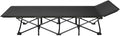 Folding Cot Lounge Chair with Removable Cushion Portable Heavy Duty Adjustable Pillow Reclining Compact Design for Outdoor Beach Camping Patio Garden