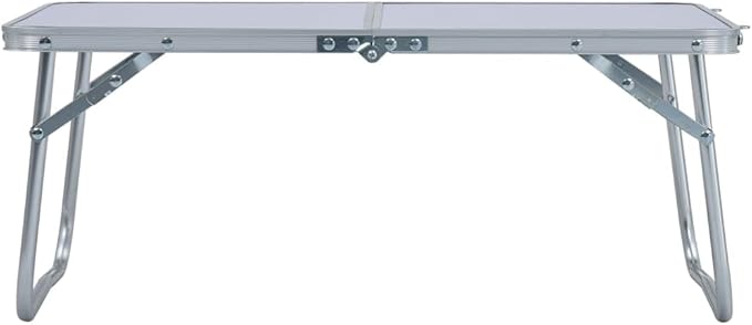 Folding Camping Table White Aluminium 60x40 cm