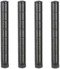 34''H Black Epoxy Wire Shelving Posts | Pack of 4 Posts | NSF Commercial Heavy Duty |