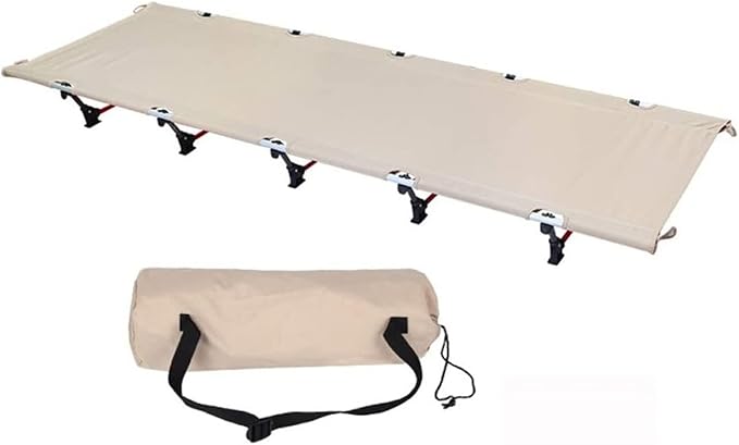 Folding Chair Portable Foldable Camping Cot Single Person Outdoor Bed Bearing Weight Compact for Picnic Camping
