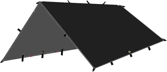 19 Hanging Points Black Coating Tarp Waterproof Coated Outdoor Camping Tent