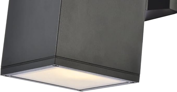 Raine 1-Light Modern Aluminum Outdoor Wall Light in Black