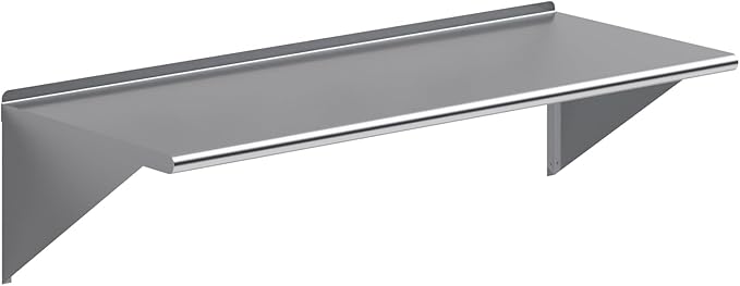 AmGood 24 X 60 Stainless Steel Wall Shelf | Metal Shelving | Garage Laundry Storage Utility Room | Restaurant Commercial Kitchen | NSF