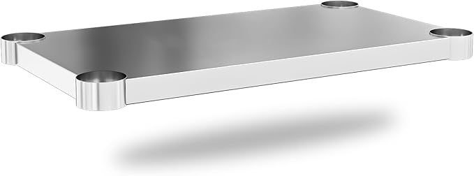 Stainless Steel Undershelf 30x48 Inches for Commercial Work Table - Bottom Shelf Add-On Extra Storage for NSF Kitchen Restaurant Café Bakery or Food Prep Stations
