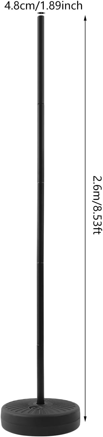 Street Light Pole 8.5FT 48mm Split Street Lamp Post for Outdoor Street Courtyard Parking Lot Moveable Lighting Post Fixtures with Stable Base Patio Lighting Poles