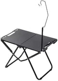 Outdoor Portable Folding Carbon Steel Camping Table Suitable for Camping Barbecue Picnic RV Outdoor Cooking Travel - Single or Set (Black Single Inch 3.1 Inch 19.7 Inch 15.5)