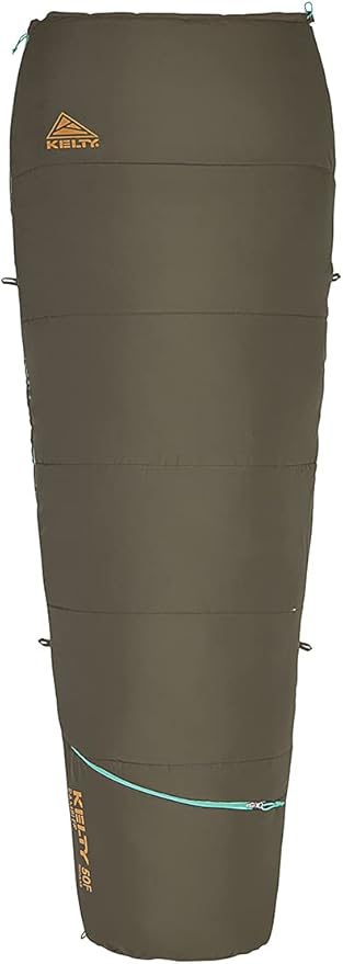 Kelty Rambler 50 Degree Synthetic CloudLoft Insulated Sleeping Bag Unzips Completely to A Blanket Anti-Snag Zipper &amp More