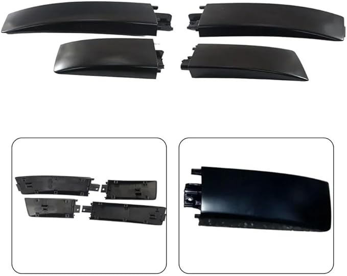 4pcs Roof Rack Rail Front Rear End Cap L&ampR Side Compatible For Suzuki Grand Vitara 7821565J105PK Plastic Black Easy Installation