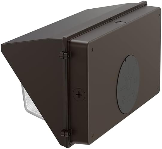 Lithonia Lighting 17 LED Wall Pack Outdoor Light Fixture 3-Way Selectable CCT 3000K/4000K/5000K Adjustable Lumens Dusk to Dawn Photocell UVOLT Bronze (TWR2 LED ALO SWW2 UVOLT PE DDBTXD)