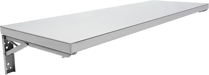 35.4L x 12W Folding Concession Shelf Wall Mount Folding Shelf Stainless Steel Folding Concession Shelf Drop Down Serving Window Concession Food Serving Shelf for Food Truck Food Trailer