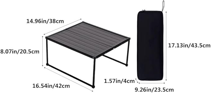 Dirt- and Stain-Resistant Outdoor Folding Camping Table Portable Multifunctional Table Lightweight and Sturdy Backpacking Table Suitable for Outdoor Camping Picnics Barbecues Beaches