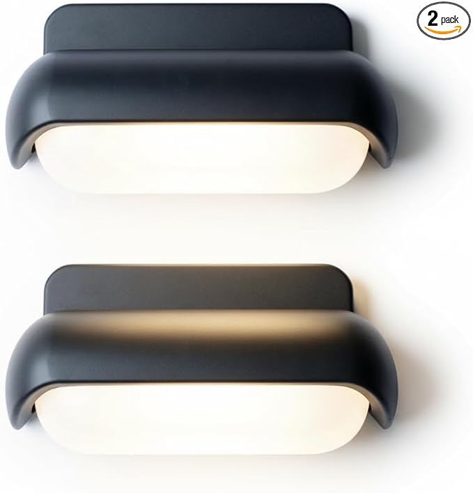 Modern Wall Sconce Outdoor Porch Light Waterproof Patio Lamp LED Wall Light Fixture Aluminum 13W 3000K Front Door Lamp for Indoor &amp Outdoor use Garden Yard 2 Pack