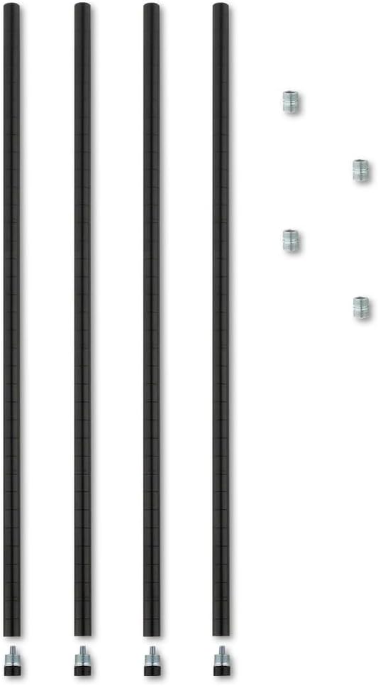 Power Tools For Alera SW59PO36BL 36 Stackable Posts For Wire Shelving - Black (4/PK) Mod-C26PO-7168