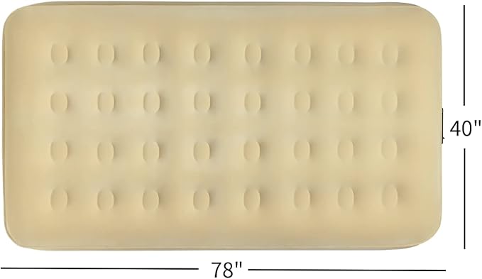 Simpli Comfy Twin Replacement Air Mattress with Built-in Pump – Compatible with EZ Bed Use Alone or with Frame Fast Inflation Portable and Easy Storage