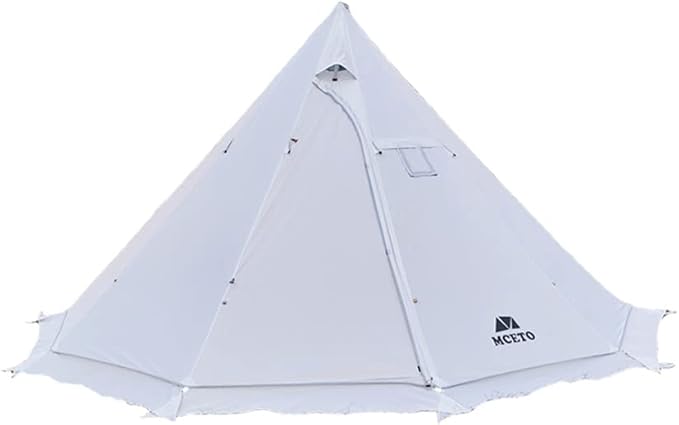 Tipi Hot Tent with Fire Retardant Stove Jack for Flue Pipes 5~8 Person Teepee Tents for Family Team Outdoor Backpacking Camping Hiking